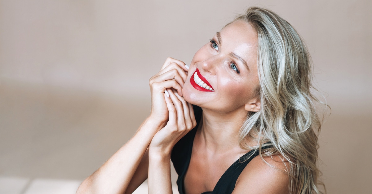 a woman taking a selfie