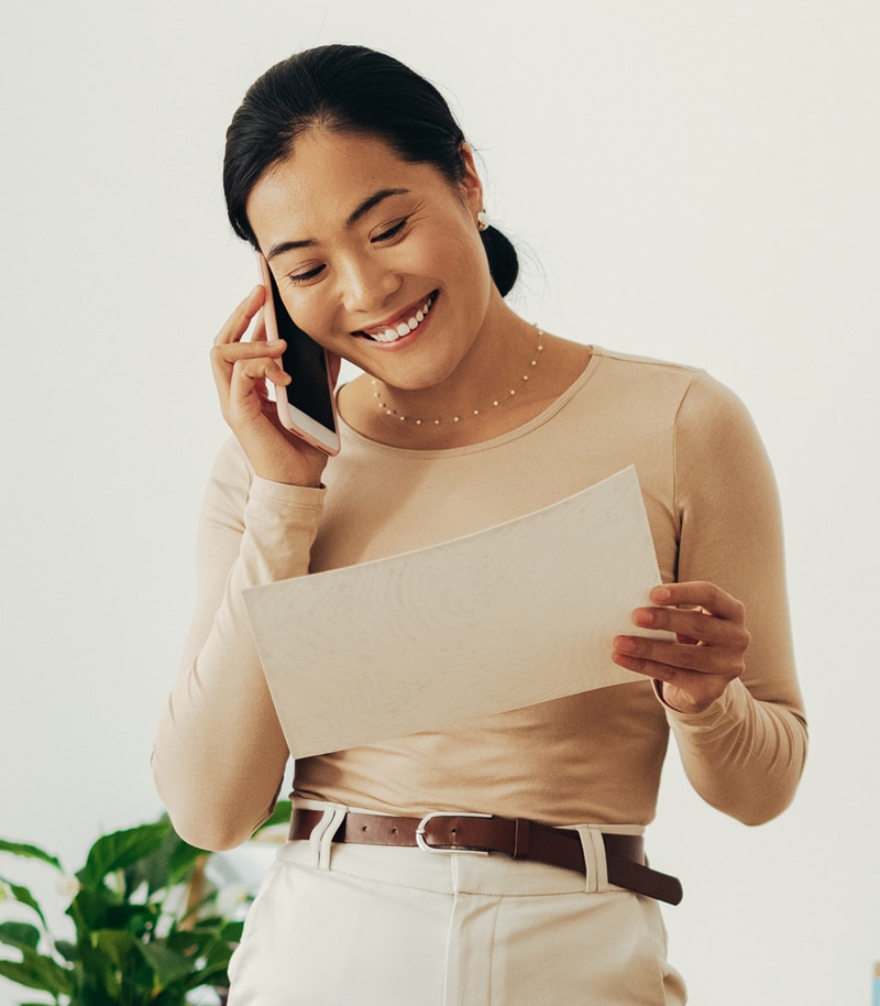 a woman talking on a cell phone