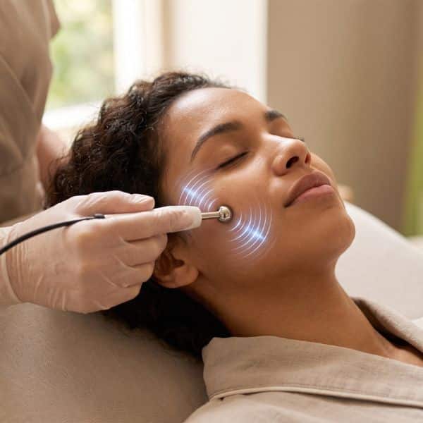 woman getting skin care treatment