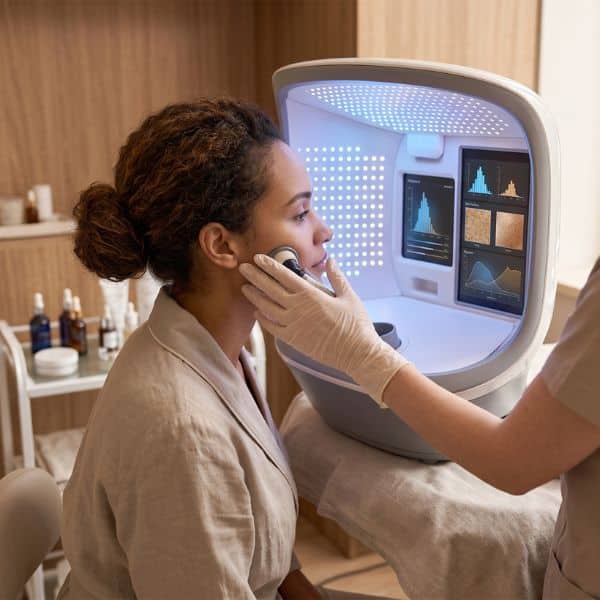 woman getting skin care treatment