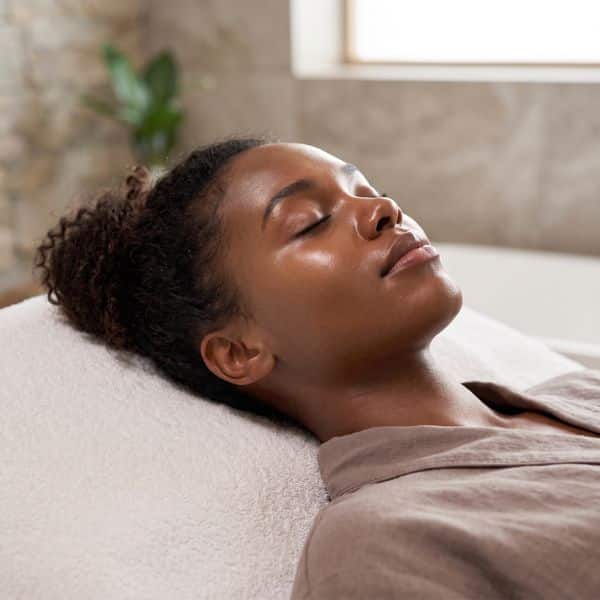 woman after skin care treatment